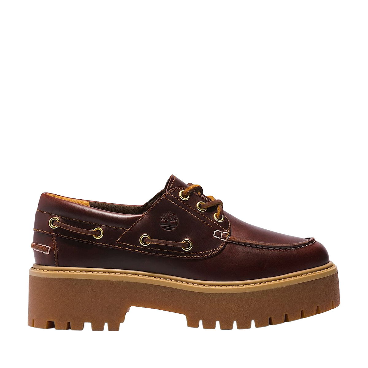 Timberland Scarpa da Barca con Plateau Stone Street da Donna in marrone