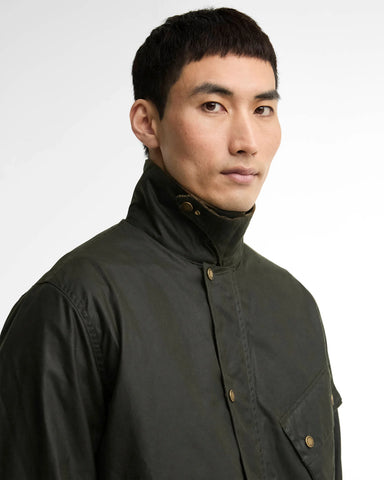 Barbour International Giacca da uomo cerata Brake Line fern