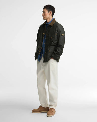 Barbour International Giacca da uomo cerata Brake Line fern