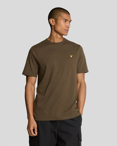 Lyle & Scott T-Shirt da uomo manica corta Plain Verde