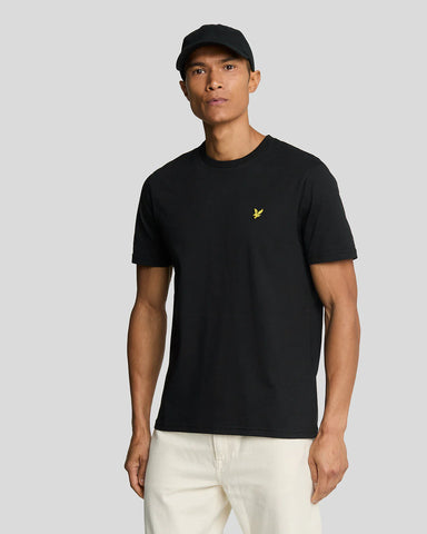 Lyle & Scott T-Shirt da uomo manica corta Plain Nera