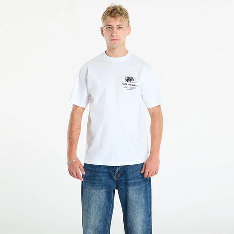 Vans T-Shirt da uomo manica corta Stacked bianca