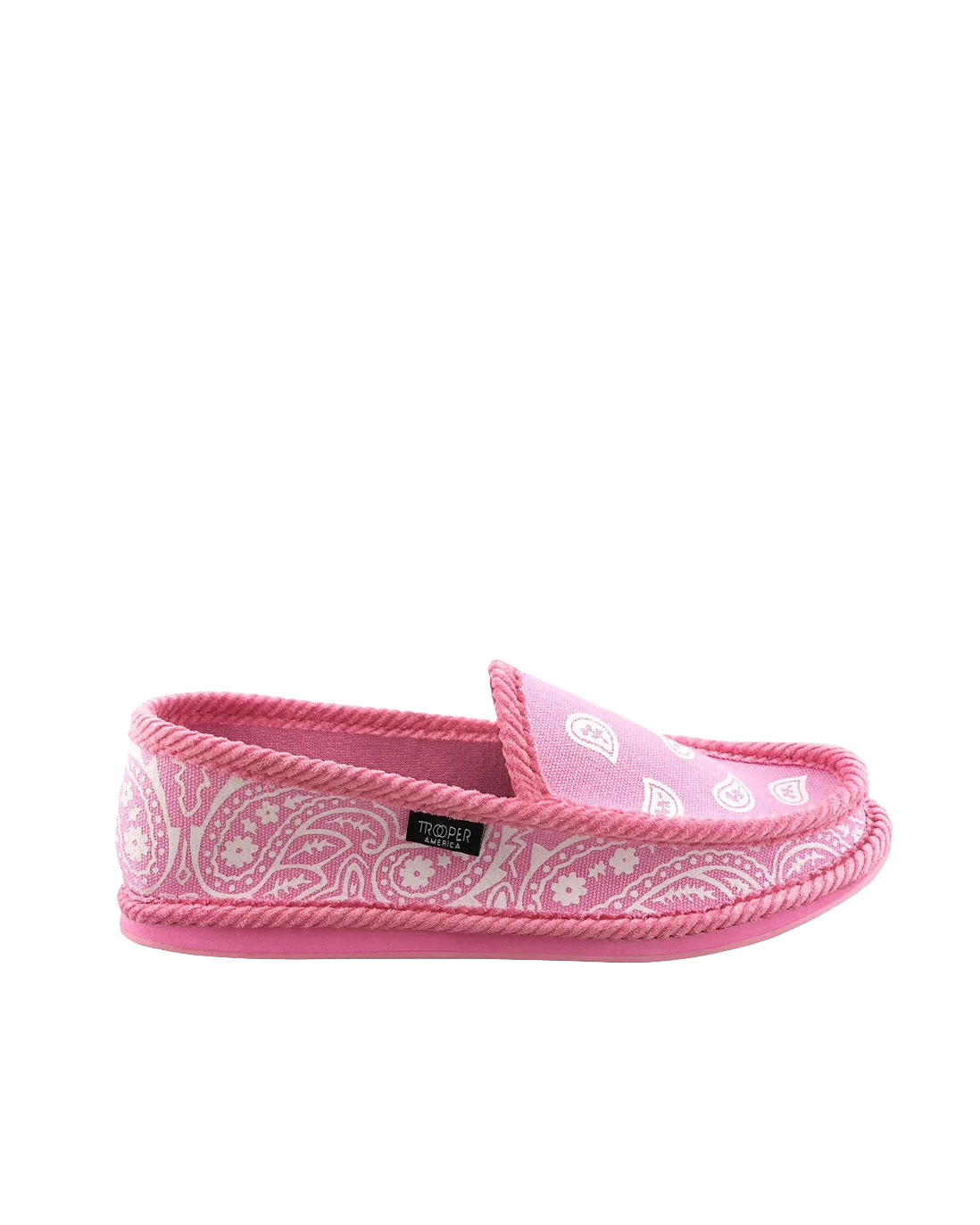 Trooper unisex shoes slip on Bandana Paisley pink