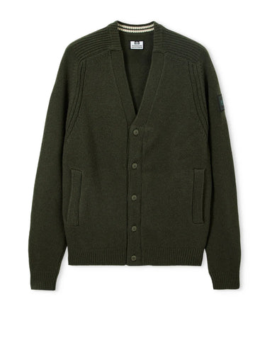 Weekend Offender Cardigan in lana da uomo Lauda verde