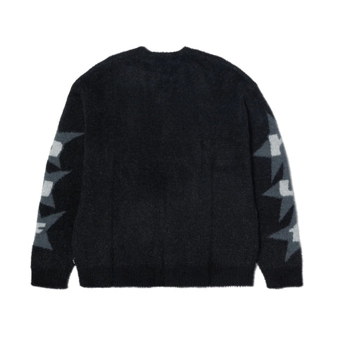 Huf Unisex Ursa Mohair Wool Cardigan Black