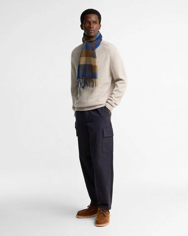 Barbour Sciarpa da uomo in lana Large Tattersal blumix