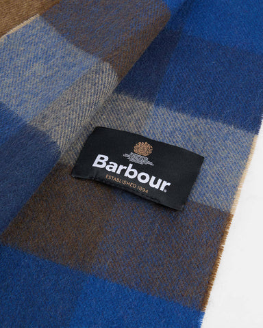 Barbour Sciarpa da uomo in lana Large Tattersal blumix