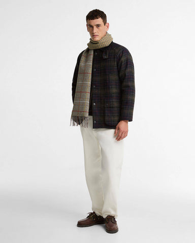 Barbour Sciarpa in lana da uomo reversibile Macklow