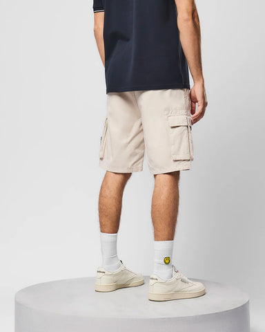 Weekend Offender Men's Cream Mascia Cargo Shorts