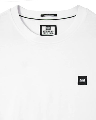 Weekend Offender T-Shirt da uomo manica corta Brooklands bianca