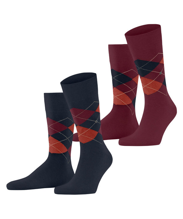 Burlington Calze Uomo Everyday Argyle 2-Pack multicolor