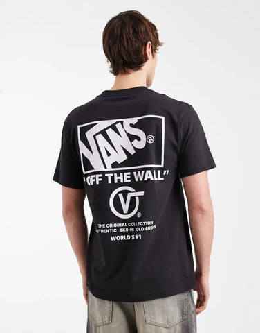 Vans T-Shirt da uomo manica corta Stacked nera