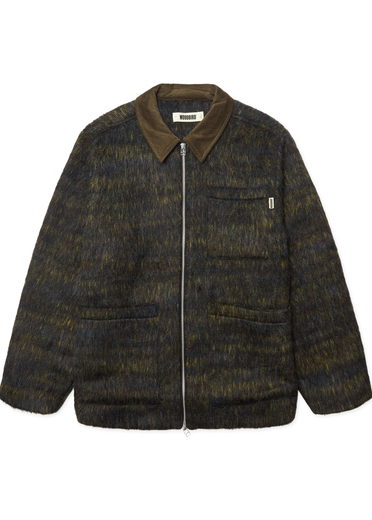 Woodbird Giacca da uomo in mista lana Blade Hairy Zip