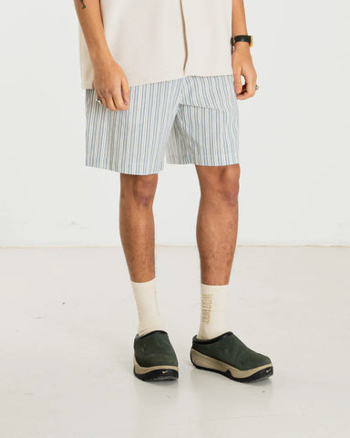 Woodbird Men's Bommy Stripe Linen Shorts