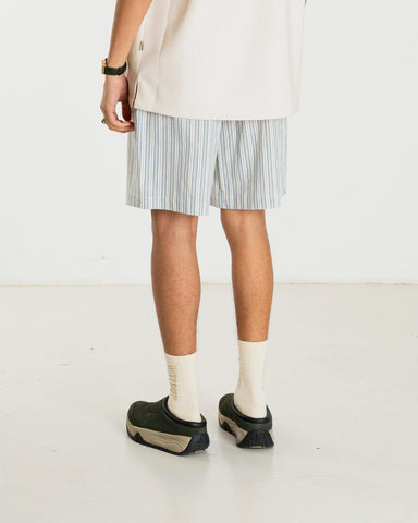 Woodbird Men's Bommy Stripe Linen Shorts