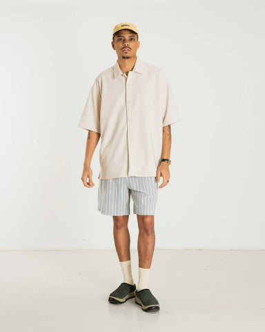 Woodbird Men's Bommy Stripe Linen Shorts