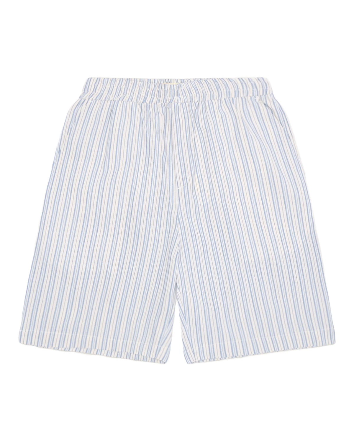 Woodbird Herren-Shorts Bommy mit Streifen aus Leinen