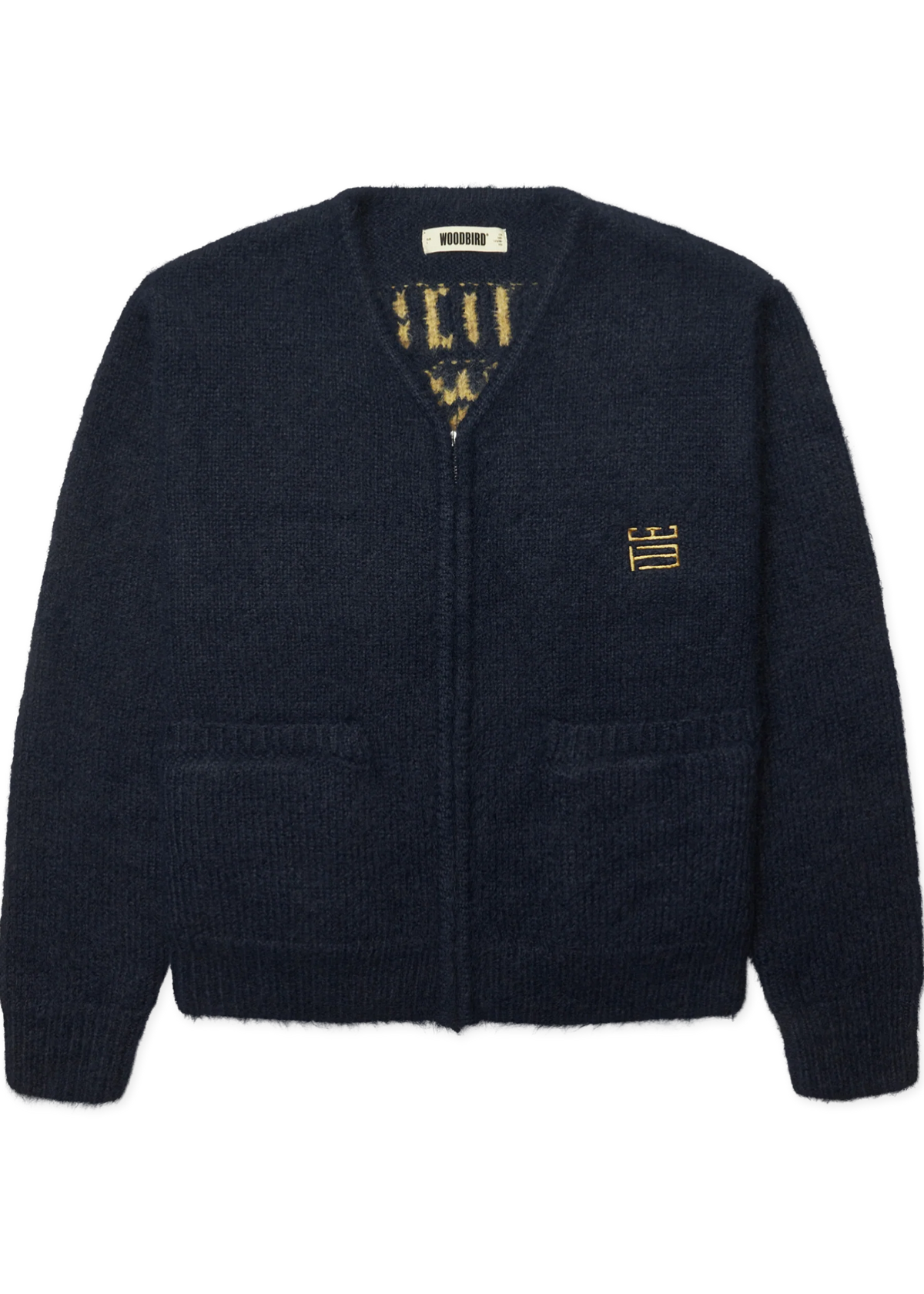 Woodbird Maglione con zip da uomo Koon Zip Tiger blu