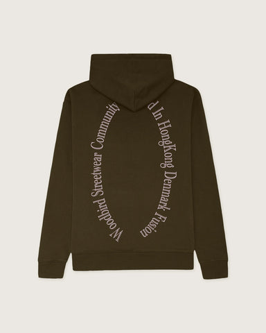 Woodbird Felpa da uomo con cappuccio Pacs Founded marrone