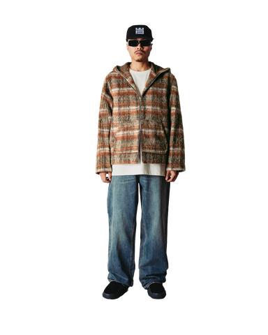 Woodbird Giacca a quadri da uomo Sheng Zip
