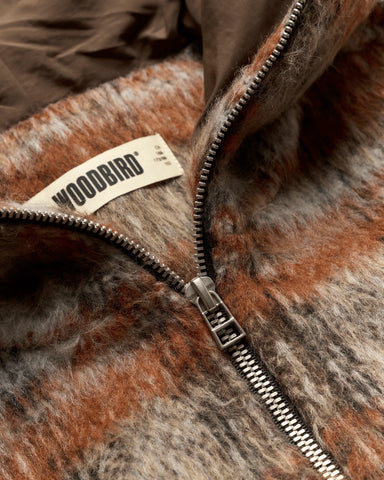 Woodbird Giacca a quadri da uomo Sheng Zip