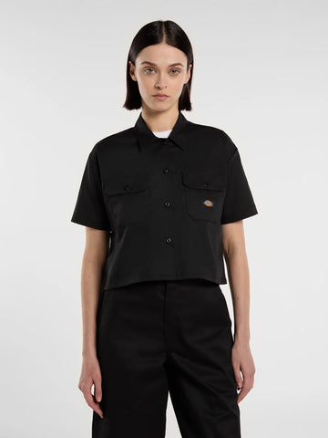 Dickies Camicia corta da donna Workwear nera