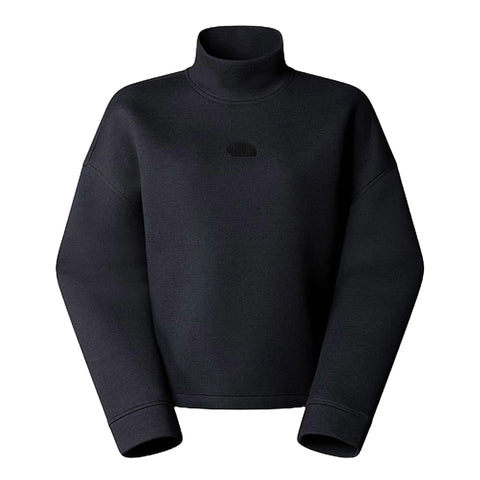 The North Face Relaxed Damen-Sweatshirt mit halbem Halsausschnitt in Schwarz