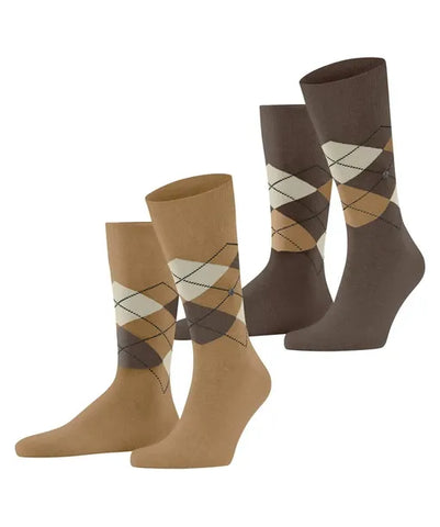 Burlington Calze Uomo Everyday Argyle 2-Pack multicolor
