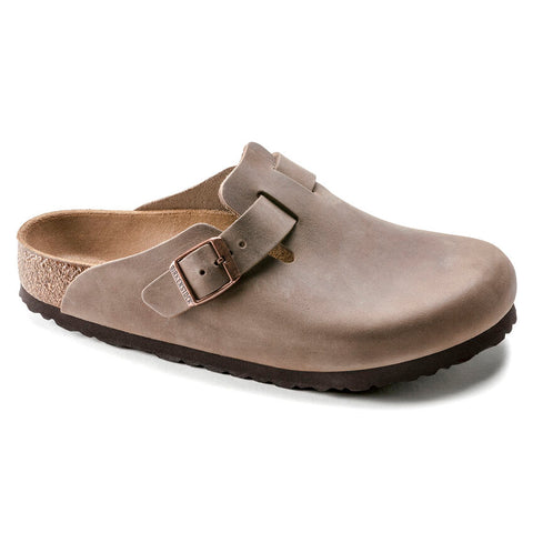 Birkenstock Unisex Boston geölte Ledersandale (schmale Passform)