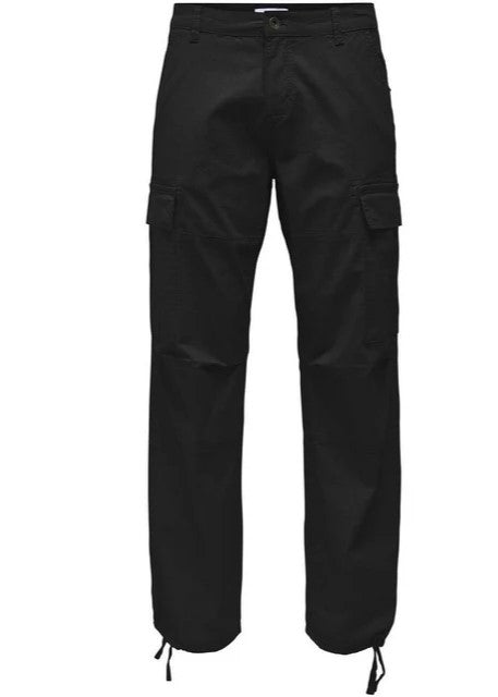 Only &amp; Sons Ray black men's trousers with big pockets