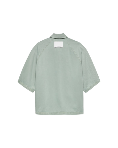 New Amsterdam Camicia da uomo manica corta Denim Button verde