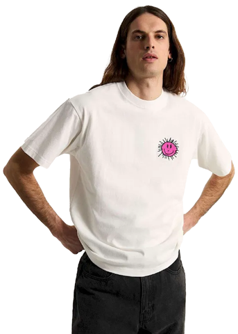 Vans T-Shirt da uomo manica corta Checkerboard Behaviour panna