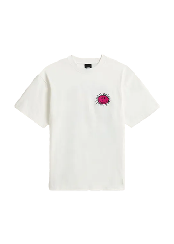 Vans T-Shirt da uomo manica corta Checkerboard Behaviour panna