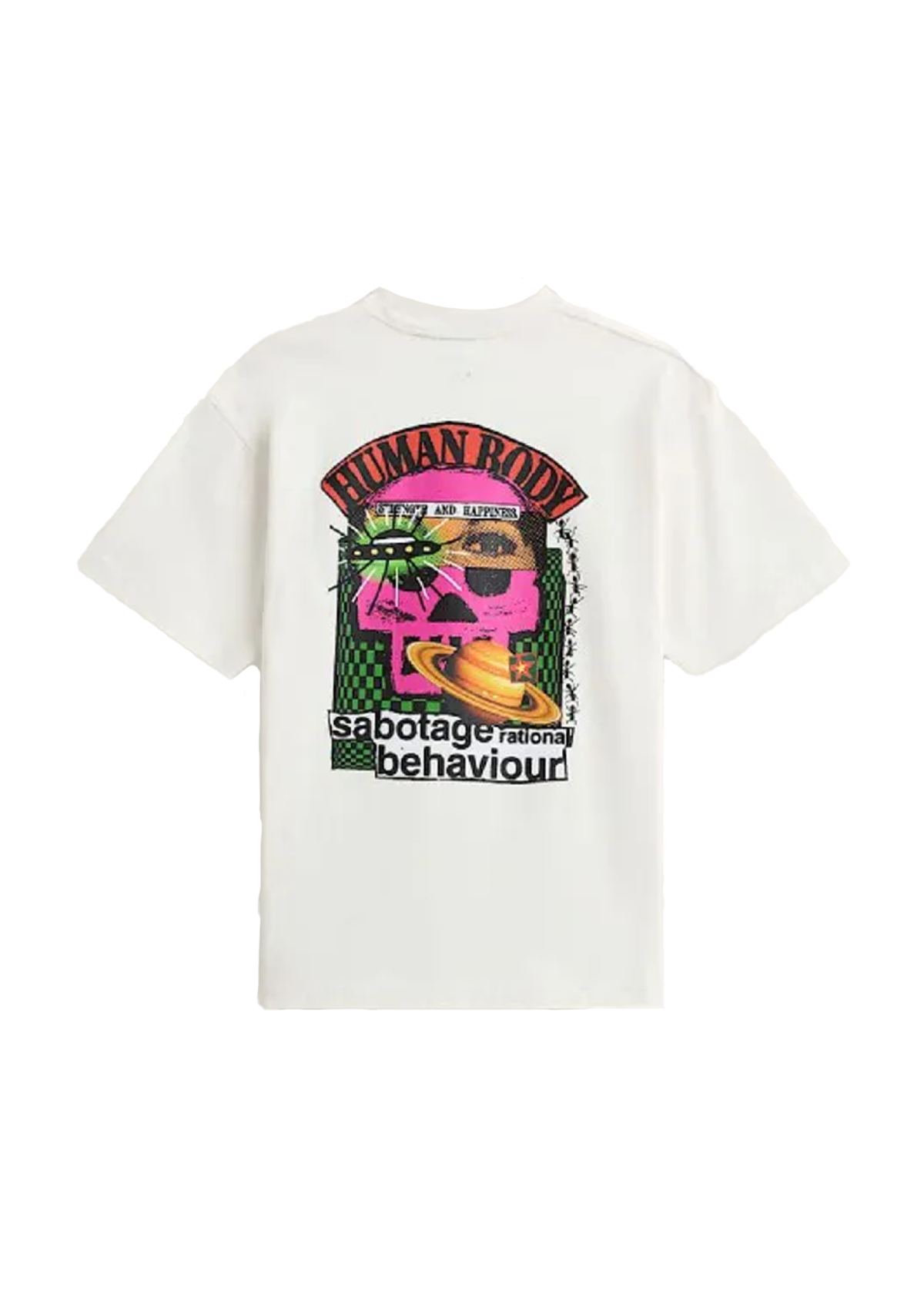 Vans T-Shirt da uomo manica corta Checkerboard Behaviour panna