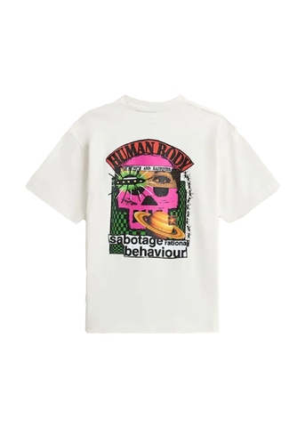 Vans T-Shirt da uomo manica corta Checkerboard Behaviour panna