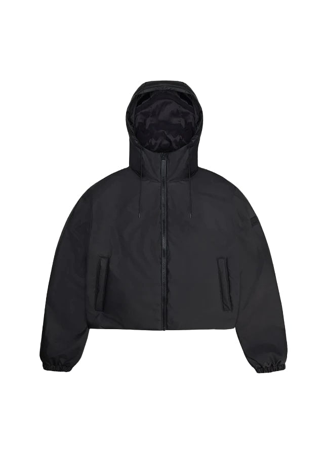 Rains Giacca corta impermeabile da donna Lohja Short nera