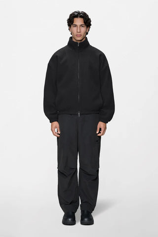 Rains Felpa in pile con zip da uomo Fleece Zip  nera
