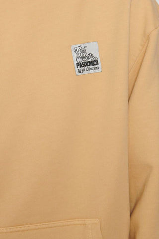 Pas De Mer Felpa da uomo con cappuccio Logo beige