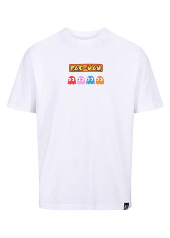 ReCovered T-Shirt da uomo manica corta Pac man bianca