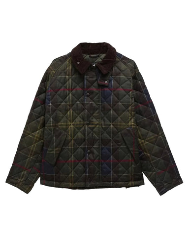Barbour Giacca da uomo trapuntata in tartan Transport Quilt
