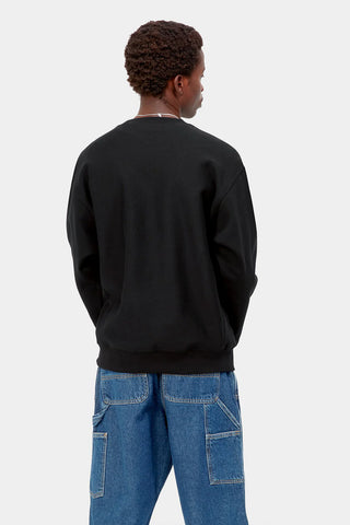 Carhartt Wip Felpa girocollo da uomo America Script nera