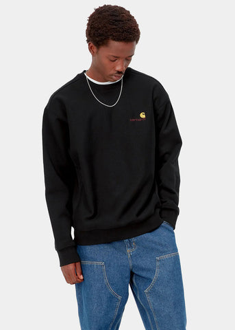 Carhartt Wip Felpa girocollo da uomo America Script nera