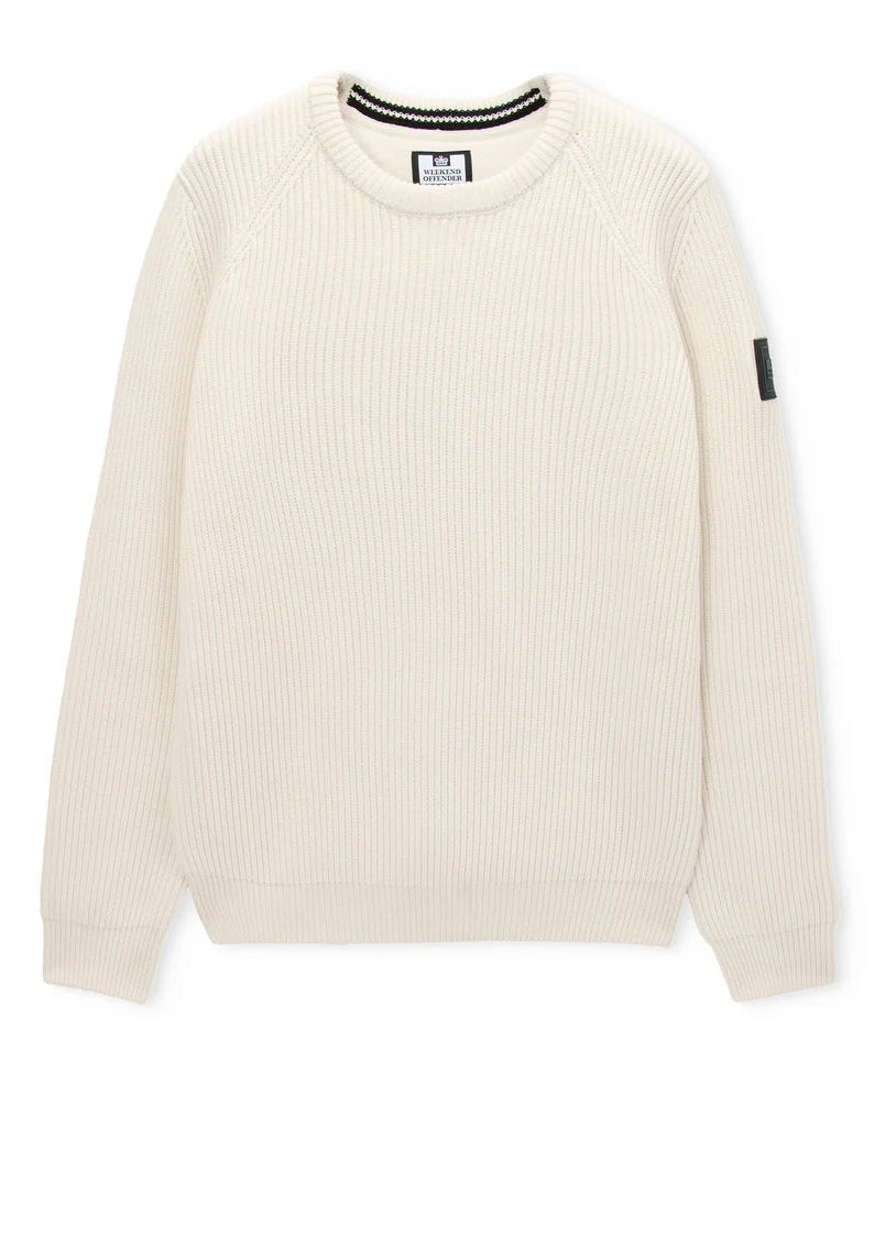 Weekend Offender Maglia da uomo girocollo Morello panna