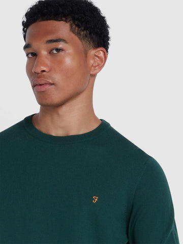 Farah Maglia in lana merino da uomo Mullen  Verde