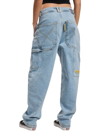 Homeboy Women's Jeans Work Pant Light Blue Wash