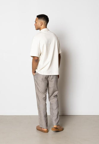 Clean Cut Bowling Carton Embroidered Shirt Ecru