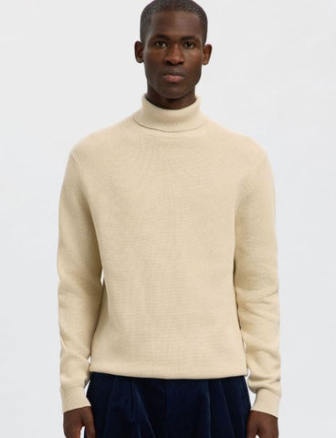 Selected Magia collo alto da uomo Dane panna