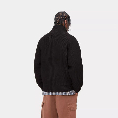 Carhartt Wip Maglia di lana con zip da uomo Banley Nero