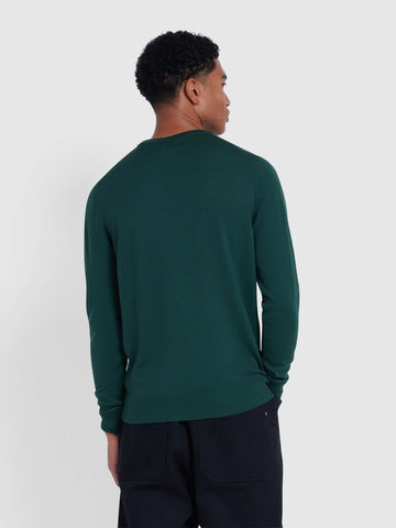 Farah Maglia in lana merino da uomo Mullen  Verde