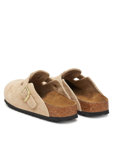 Birkenstock Sandalo in pelle scamosciata Boston beige